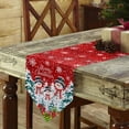 thumbnail image 3 of Table Runner Dresser Scarves Snowman Christmas Tree Cotton Linen Burlap Table Cover Winter Snowflake Red Base Table Runners for Family Kitchen Dining Holiday Party Banquet Decor, 3 of 5