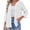 A-White953, variant on Wxolcjlv Button Front 3/4 Sleeve Cardigan for Women Crew Neck Casual Daily Lightweight Outerwear
