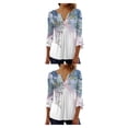 thumbnail image 1 of Qarigey Tops de manga 3/4, camiseta oscilante, túnica de verano, atractiva, transpirable, multicolor, ropa elegante de playa para mujer a la Type1 NO1, 1 of 6