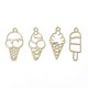 thumbnail image 1 of 4 Pcs Sweet Ice-cream Food Metal Frame Uv Resin Bezel Setting For Diy Jewelry, 1 of 5
