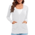 thumbnail image 4 of Urban CoCo Women's Button Down Lightweight Knit Cardigan Sweater with Pockets, 4 of 7