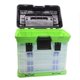 thumbnail image 4 of Eigraketly Versátil caja de herramientas para manualidades y suministros de Hobby, organización, caja de aparejos de pesca, 4 capas, señuelos Herramientas eléctricas amarillo +Botón azul interior, 4 of 6
