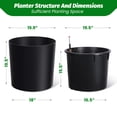 thumbnail image 3 of 19.5" Tall Round Planter Indoor Outdoor Pot, Large Plastic Garden Flower Pots with Built-in Handle, Water Level Monitoring, Hidden Pulley, Self-Watering Flower Pot for Garden, Patio, Yard, 3 of 11