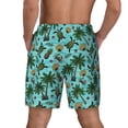 thumbnail image 4 of Haiem Pineapple Sea Turtle Mens Swim Trunks with Compression Liner 2 in 1 Swimming Shorts Stretch Swimwear Quick Dry,Board Shorts-Medium, 4 of 9