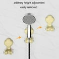 thumbnail image 4 of Showerhead Rack Suction Cup Adjustable No Drill 10.5x6.8x6cm Bathroom Holder with Hooks Easy Install Removable for Renters Home Bath Supplies Storage, 4 of 5