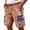 Brown, variant on Men's Vintage Washed Cargo Shorts with America 250 Years Graphic and Utility Pockets Featuring Loose Fit Design for Summer Fishing Hiking Travel Vacation Weekend Getaways Black XXXL
