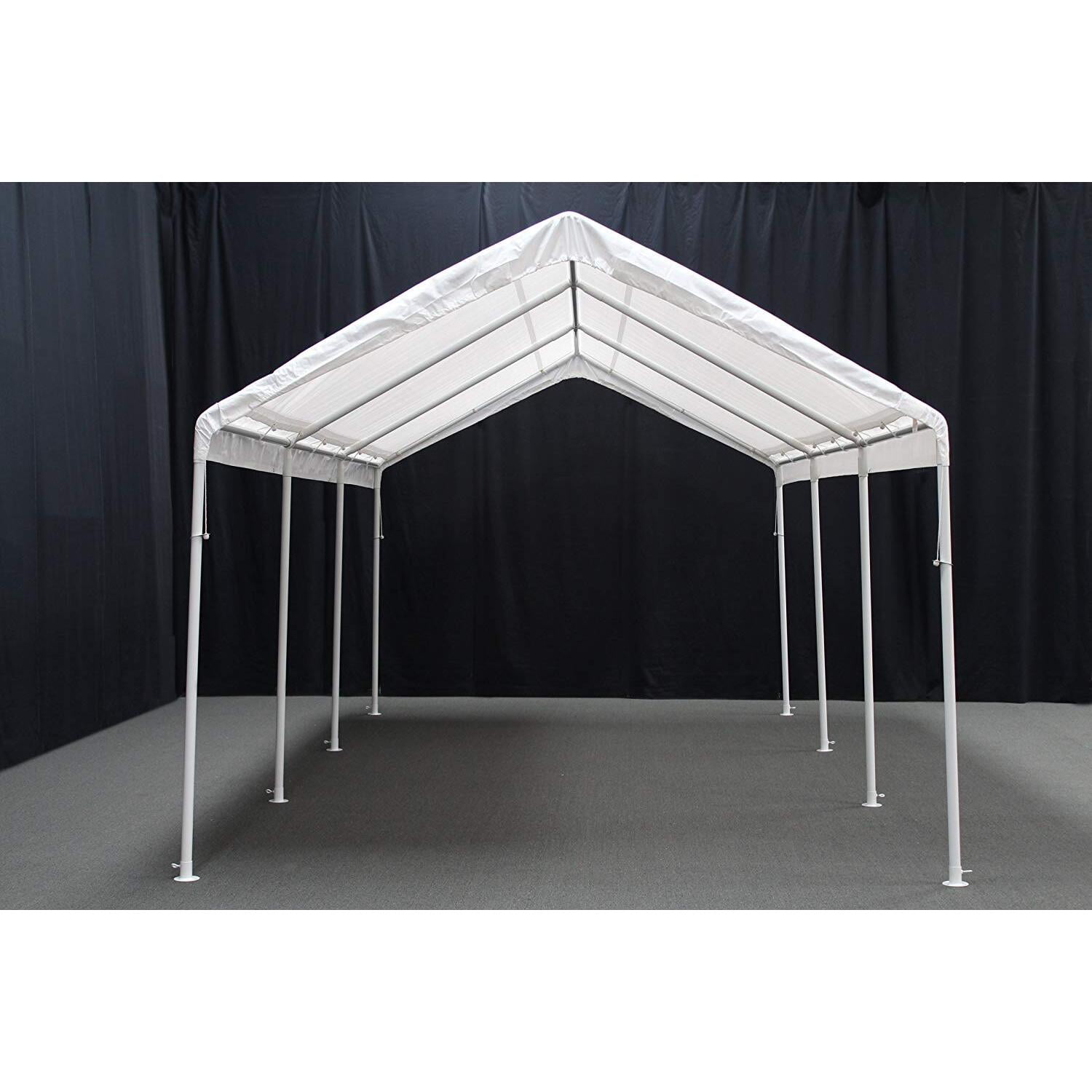 Large Carport Canopy with Steel Frame - 2 Car Shelter, Patio Cover, Outdoor Event Shade