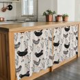 thumbnail image 6 of Rooster Farmhouse Beige Tier Curtains 36 Inch Length, Farm Animals Simple Modern Cafe Short Curtains for Bathroom Over Sink, Small Kitchen Curtain Light Filtering Tiered Drapes 2 Panels 27.5"Wx36"L, 6 of 8