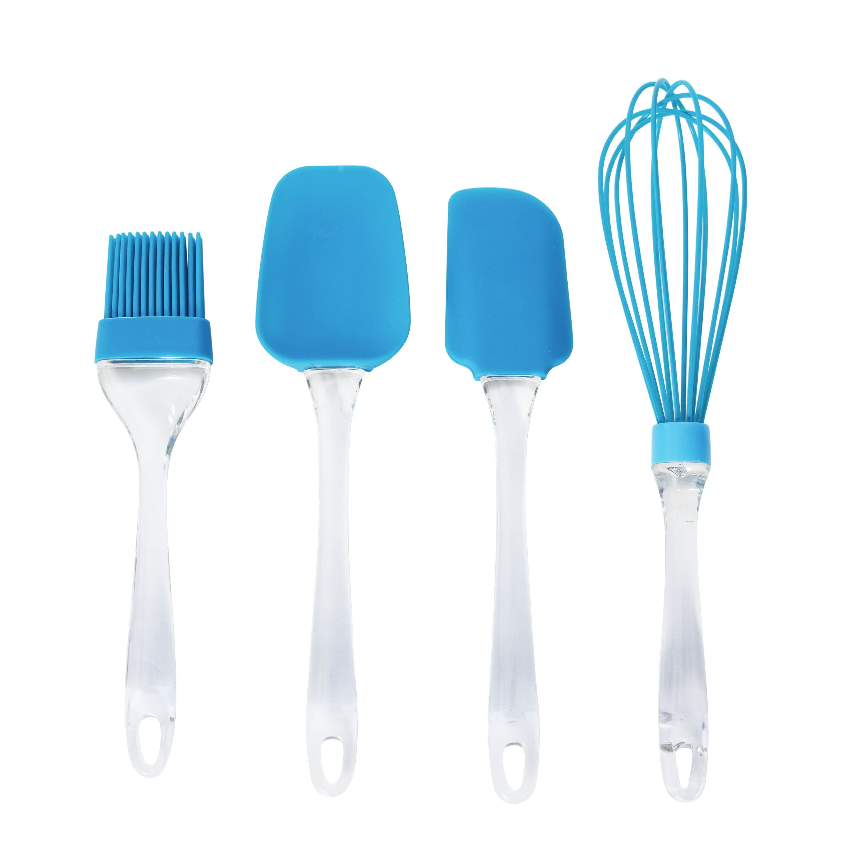 Farberware 4piece Whisk, Spatula, Spoon Spatula and Basting Brush