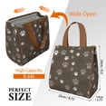 thumbnail image 3 of Brown Dog Paw Footprint Insulated Lunch Bag for Women & Adults,Large Portable Soft Cooler Lunch Bag,Thermal Food Storage Tote with Pearl Cotton,8.66L,8.75x5.75x9.5 Inch, 3 of 6
