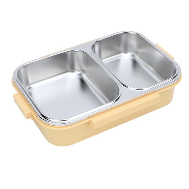Fiambrera De Acero Inoxidable, Contenedor De Almuerzo De 2 Compartimentos, Portátil, 1,2 L, A Prueba De Fugas, Ideal Para Adultos, Oficina, Camping, Picnic, Viajes