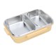 thumbnail image 1 of Fiambrera De Acero Inoxidable, Contenedor De Almuerzo De 2 Compartimentos, Portátil, 1,2 L, A Prueba De Fugas, Ideal Para Adultos, Oficina, Camping, Picnic, Viajes, 1 of 7