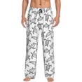 thumbnail image 1 of Kdxio Hand Drawn Turtle Pattern Men's Pajama Pants, Elastic Waist with Drawstring and Pockets, Comfortable Loungewear-3X-Large, 1 of 6