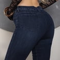 thumbnail image 3 of Jeans Mujer Super Skinny Corto Tiro Alto Azul Oscuro, 3 of 7