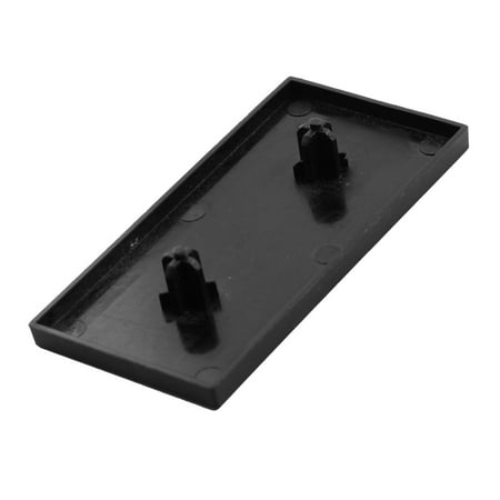 - 80mm x 40mm 2 Cross Head Screw Leg Aluminum Profile End Cap Black