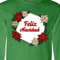 thumbnail image 4 of Inktastic Feliz Navidad Poinsettia Long Sleeve T-Shirt, 4 of 5