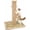 Brown, variant on Tall Cat Scratching Post for Indoor Cats Adults, 33'' Large Cat Scratch Post with Perch, Cute Cat Scratching Post with Boho Carpet & Dangling Ball Toys