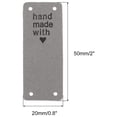 thumbnail image 2 of 10uds Etiqueta Cosido Relieve Mano Hecho PU Cuero Adorno para Jeans Bolsos Zapatos Sombrero Gris, 2 of 8