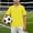 Yellow, variant on Football Jerseys for Boys Unisex Classic Blank Workout Sport Shirts V Neck Casual Fitness Outfits 3-14 Years Red