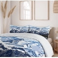 thumbnail image 6 of Ambesonne Scenery Duvet Cover Sets, Mountain with Snow View, 2-Queen, Blue Grey Dark Blue, 6 of 7