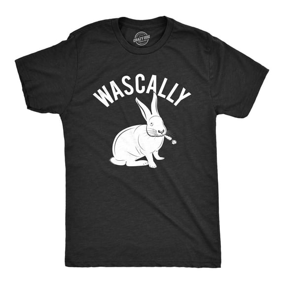 Mens Wascally Rabbit T Shirt Funny Easter Bunny Cartoon Graphic Tee Graphic Tees
