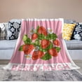 thumbnail image 5 of Strawberry Blanket Gifts, 50"x60" Cute Fruit Throw Blanket for Women Girls, Soft Cozy Plush, Flannel Blankets for Couch Bed Sofa, 5 of 6