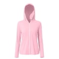 thumbnail image 4 of IUYRTFE Women's UPF 50+ Hooded Sun Protection Jacket Full Zip Long Sleeve with Face Mask and Thumbholes Lightweight Outdoor Coat, 4 of 5