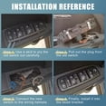 thumbnail image 4 of Unique Bargains Interrupteur de Vitre Électrique avec Outil de Suppression Réglé Côté Gauche Interrupteur de Commande Principal de Vitre Électrique BN8F66350A pour Mazda 3 2004-2009, 4 of 7