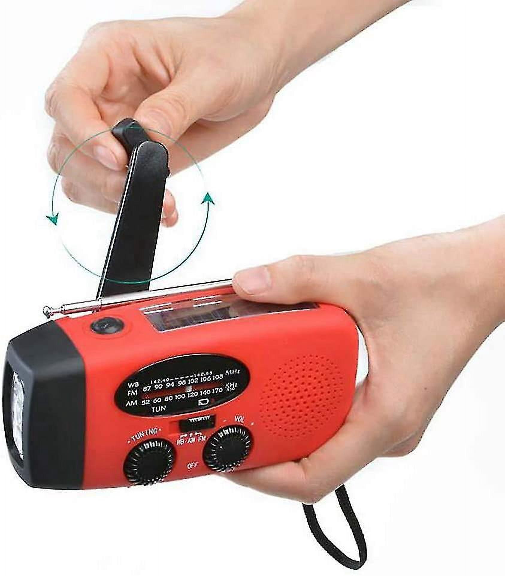Wind Up Radio, Emergency Radio Solar Portable 1000Mah Powerflashlight