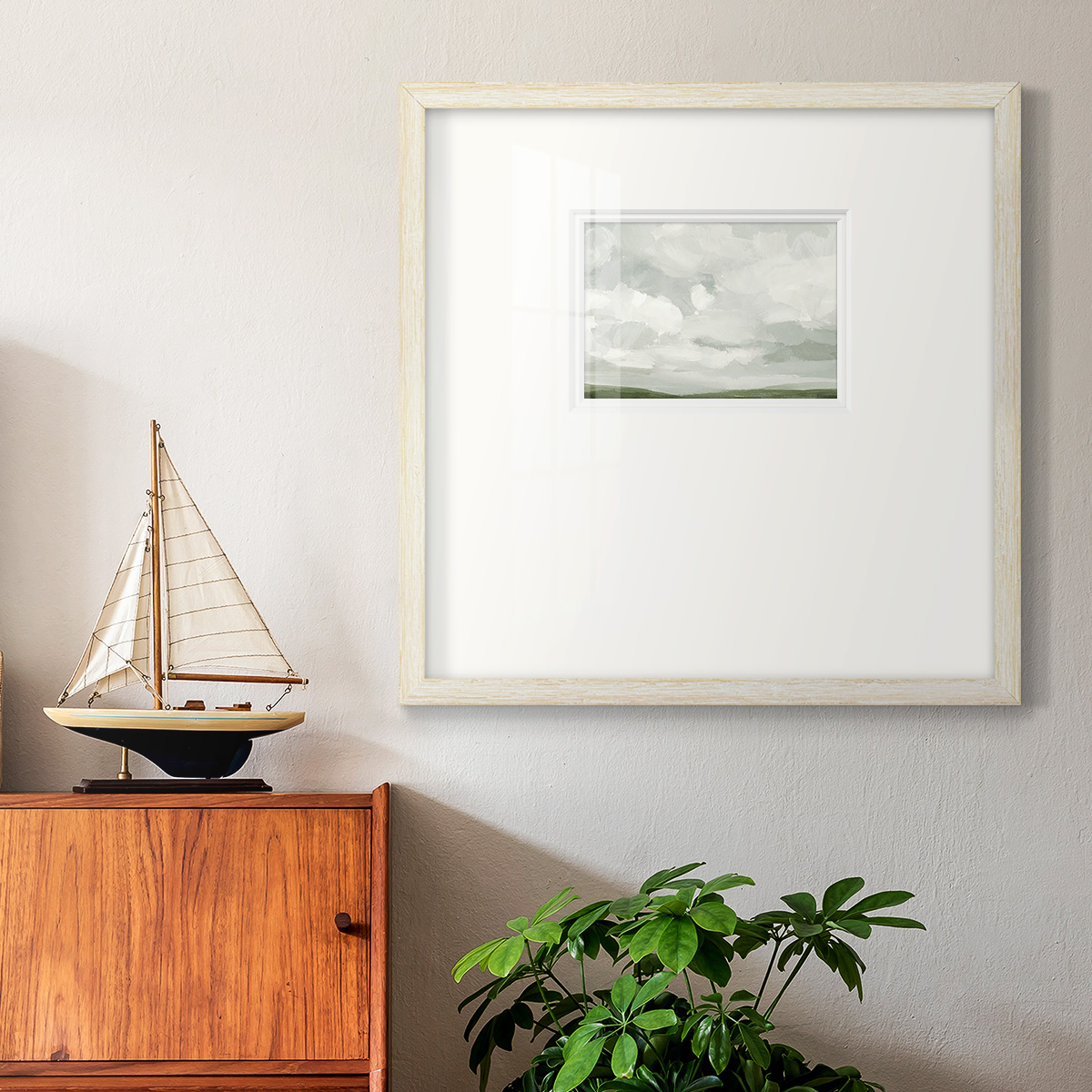 Gray Stone Sky IVPremium Framed Print