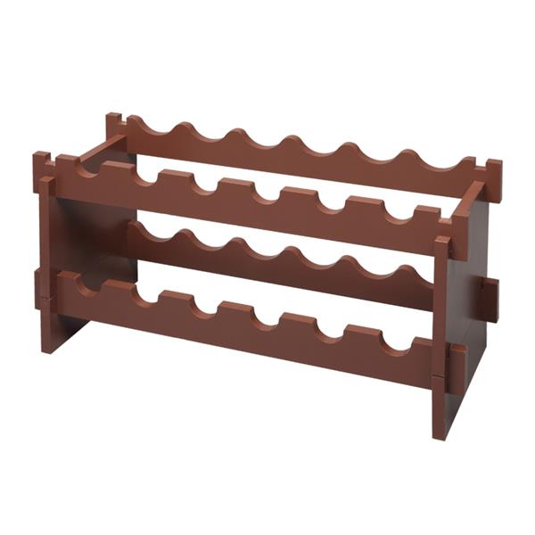 Fithood 2Tier Stackable Wine Rack, Holds 12 Bottles, Classic Style