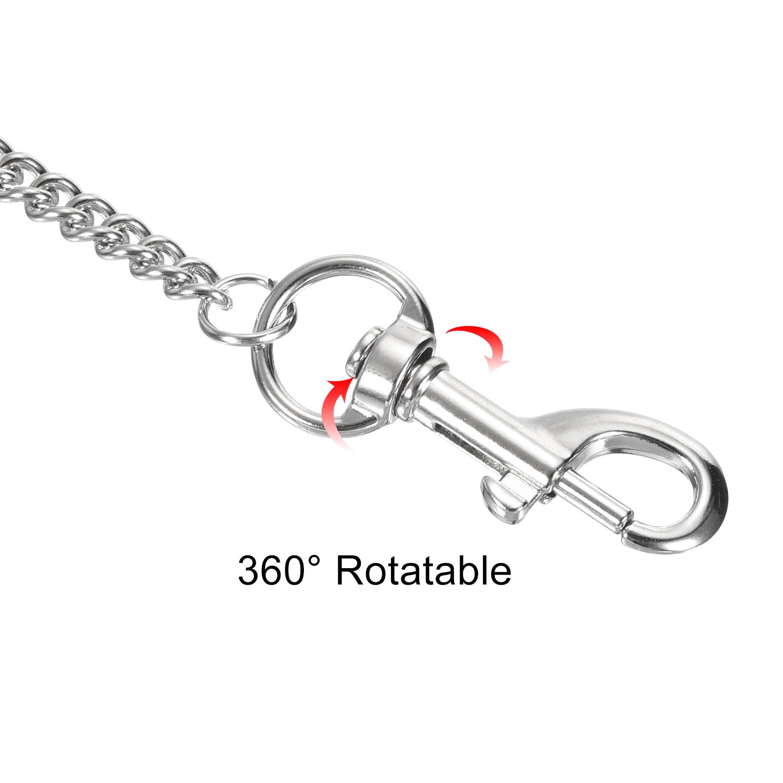 Unique Bargains Wallet Keychain with Keyring Lobster Clasp Metal Belt Loop Clip Silver