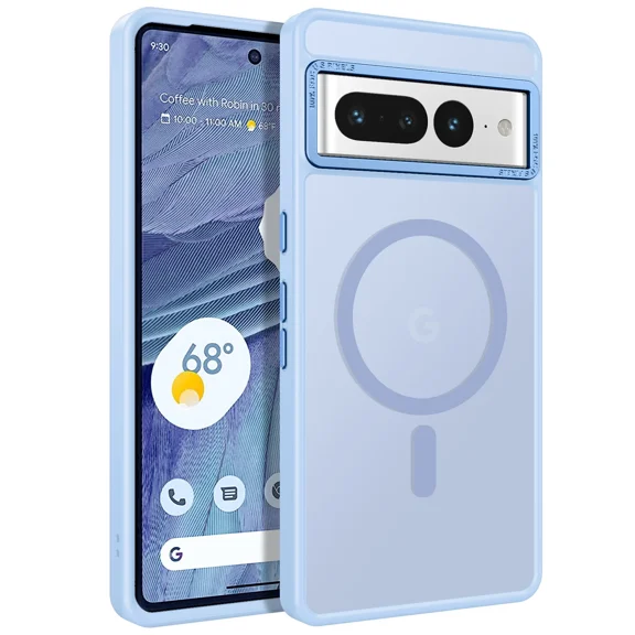 RHEA- For Google Pixel 7 Pro Case Mag Safe Magnetic Matte Shockproof Cover