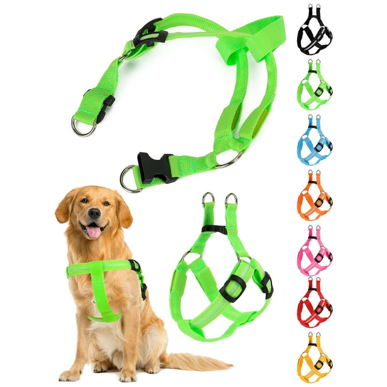 Dark green dog harness cheap