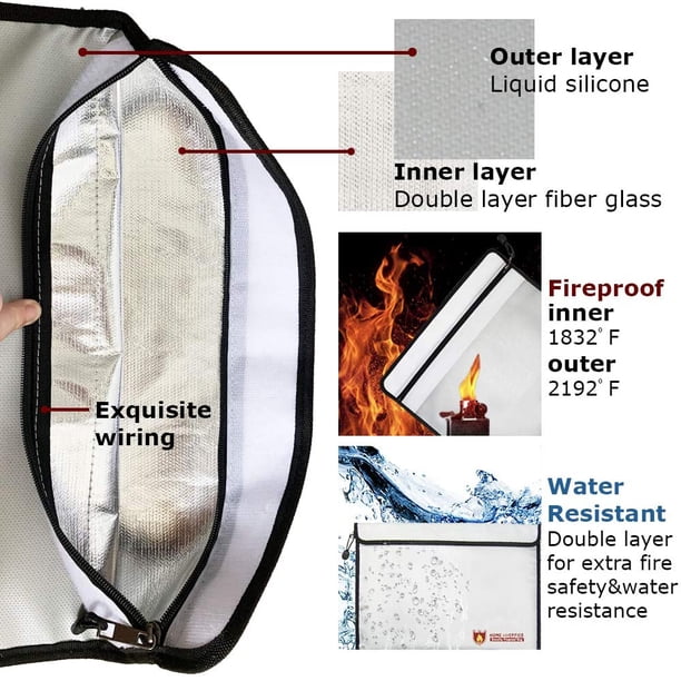 Sac à Documents Ignifuge Sac De Documents Porte-documents Porte-documents Résistant Au Feu Étanche Passeport Argent Sacs Sac Ignifuge Imperméable A4 Sac à Documents Ignifuge Sac De Documents Porte-documents Porte-documents Résistant Au Feu Étanche Passeport Argent Sacs Sac Ignifuge Imperméable A4