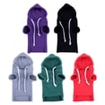 thumbnail image 2 of CSChome Pet Hoodie Cute Ferret Hoodie Solid Color Drawstring Hooded Sweatshirt Thick Fleece Hamster Guinea Clothes, 2 of 7