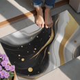 thumbnail image 4 of Black and Gold Marble Pattern Washable Non Slip Indoor Door Mat, Decorative Entry Rug for Entrance, Bedroom, Kitchen, Bathroom, 20"x32", 4 of 6