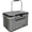 Gray, variant on LIQING 35L Large Picnic Basket Shopping Travel Camping Grocery Bags 2 Layers of Internal Pockets Leak-Proof and Insulated Folding, Internal Support Does Not Collapse