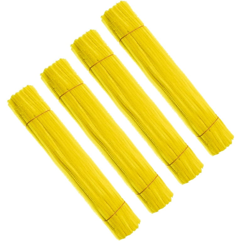 400pcs Yellow Pipe Cleaners Chenille Stem, Pipe Cleaners Craft Supplies,  for DIY, Making Toys, Creative Home Art Craft Decorations (6mm x 12 Inch)