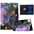 thumbnail image 1 of KAIYANG Funda de piel sintética con diseño de mariposas doradas y multicolor para iPad Pro 11 (2018) / (2020) / iPad Air 11 (2024) / Air (2020) / (2022), 1 of 5
