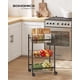 thumbnail image 2 of Carrito de Servicio, Estantería de 3 Niveles con Ruedas, Cestas y Estantes Extraíbles, Carro Metálico con Cerradura y Asas, para Baño, Cocina y Armario, Negro, 2 of 8