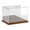 Hardwood Base (Mirrored), variant on Plymor Clear Acrylic Display Case with Hardwood Base (Mirror Back), 9" W x 6" D x 6" H