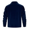 thumbnail image 3 of Mens Corduroy Jacket Lined Trucker Coat (Navy L), 3 of 3
