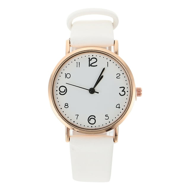 Shisuyan Montre-Bracelet Design Numérique Cuir Blanc Quartz 1Pcs 9.3X1.6In