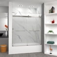 thumbnail image 7 of Transolid Brp606208c-S 62" High X 60" Wide Bypass Frameless Shower Door - Chrome, 7 of 7