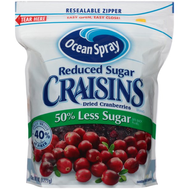 Ocean Spray® Reduced Sugar Craisins® Dried Cranberries 43 oz. Bag