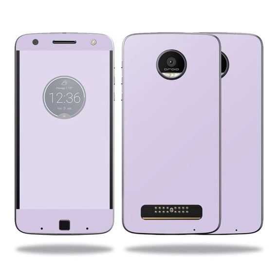 MightySkins MOMZFO-Solid Lilac Skin for Motorola Moto Z Force Sticker Wrap Cover Sticker - Solid Lilac
