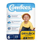 Comfees Baby Baby Diaper Size 6, 12 hour protection, over 35 lbs., 23 Count, 1 Pack