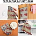 thumbnail image 4 of Vintage American Flag Tea Towels Set of 6 Grungy Stars and Stripes Kitchen Dish Cloth with Hanging Loop, 18"x28"Lint-Free Absorbent Towel for Kitchen Drying Wiping and Cleaning, 4 of 7