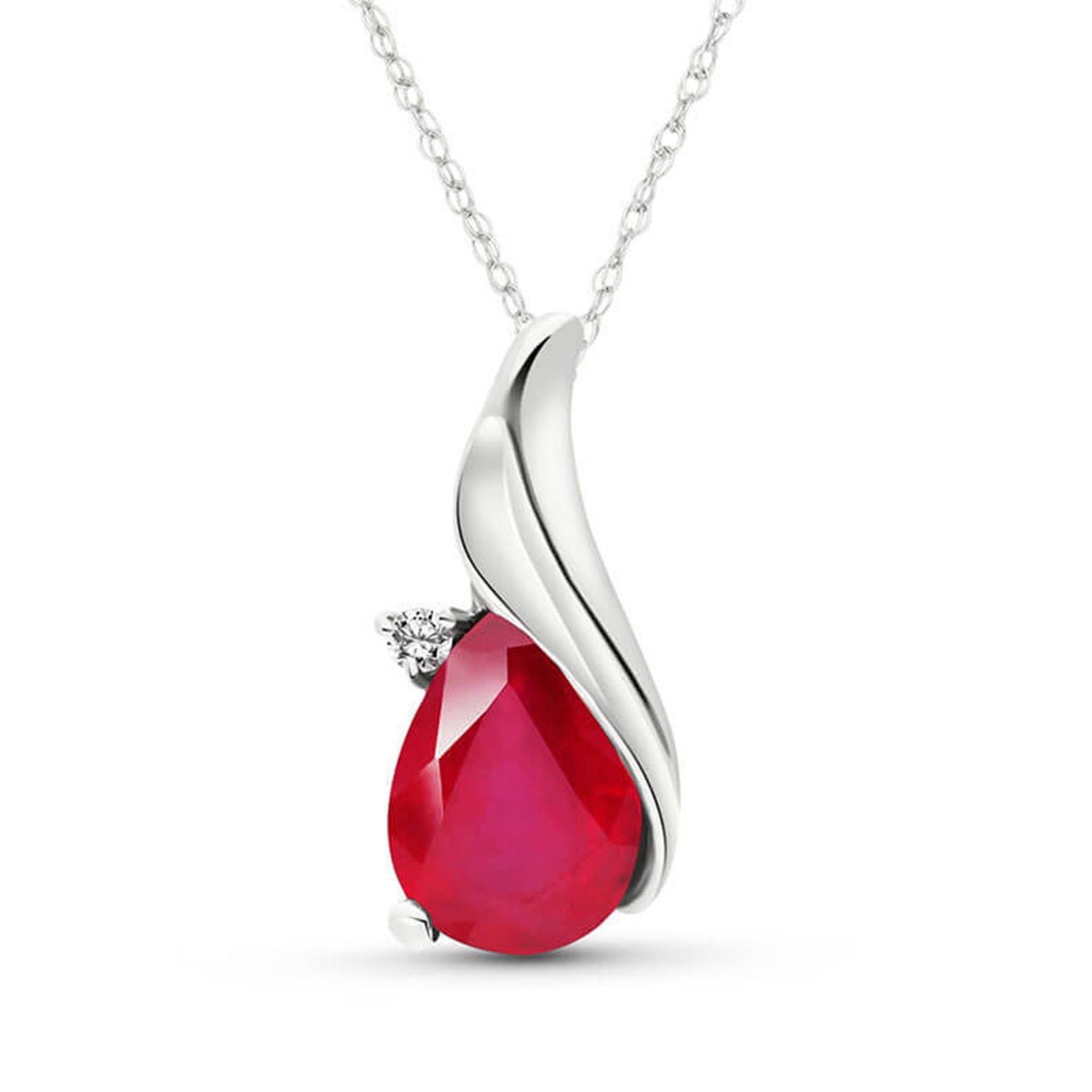 Galaxy Gold 14K Solid Gold 2.53 Carat Natural Diamond Pendant Necklace for Women - White Gold Fine Jewelry